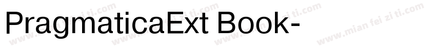 PragmaticaExt Book字体转换